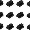 M8 T-Slot Nut,Black Oxide Finish,Grade 8.8,5/16 Threads,Slot Width 10mm,Slot Depth 6mm,Total Depth 12mm,Pack of 12