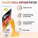 Sugelary Drywall Patch Repair Kit with Scraper, Wall Spackle Repair Paste, Wall Mending Agent Quick and Easy Solution to Fill The Holes for Home Wall, Plaster Dent Repair and Wood Scratch Repair