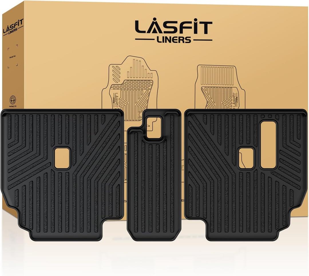 LASFIT Cargo Mat for Toyota 4Runner 2013-2024 Fit 7-Seats 2nd Row Seatback