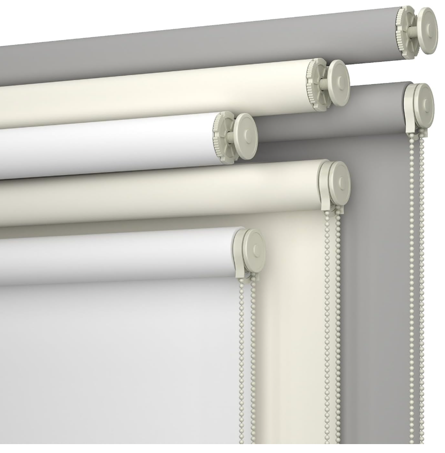 No Drill No Tools 100% Blackout Roller Shades for Window Blinds Cordless Room Darkening Roller Blinds, UV Protection Thermal Insulated Shades for Home Easy to Install (Grey, 45.5" W x 54" H)