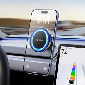 VICSEED Tesla Phone MountStrongest Magnet PowerFoldable Hidden Tesla Phone Holder Fit for All Phone, Tesla Model 3 Model Y for MagSafe Car Mount, Tesla Model 3 Accessories, Tesla Model Y Accessories