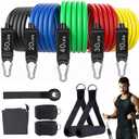 Resistance Bands Workouts Set for Men and Women with Handles - Heavy Duty 150lbs, 11 Piece Elastic Tube Kit for Gym & Home, Strength Training, Yoga, Pilates Therapy for Legs, Chest Power Systems