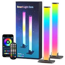 Barhootao RGB Light Bar,Smart LED Light Bar for Room,16 Million Colors,Three Control Modes,Dynamic Music Sync Mode,213 Preset Modes,USB Interface (Without Adapter）