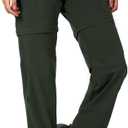 Cycorld Women's-Hiking-Pants-Convertible Quick-Dry-Stretch-Lightweight Zip-Off Outdoor Pants with 5 Deep Pockets (XX-Large, Army Green)