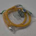 Puxyblue [2025 NEW] 72" Flexible Gas Line Kit for Dryer Stove Range Flexible Stainless Steel Gas Dryer Kit - 3/4" OD(5/8" ID) Dryer Gas Line with Connector 3/4" FIP & 1/2" MIP & 3/4" MIP Fitting