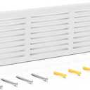 Colingmill 1 Pcs Decorative Return Air Vent Cover 26 x 8.5 x 3/4 Inch (24x6 Duct Opening) White MDF Modern Farmhouse Wall Vent Grille High Airflow Cold Air Return HVAC Cover for Wall Baseboard 26 x 8.5 x 3/4 Inches, White, 1