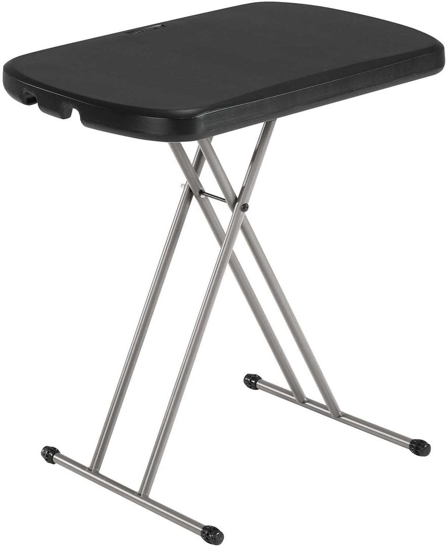 Lifetime Adjustable Folding Laptop Table TV Tray, 26", Black (26 Inch, Black)