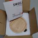 Sweejar Kitchen Canisters Ceramic Food Storage Jar, Stackable Containers with Airtight Seal Wooden Lid for Serving Ground Coffee, Tea, Sugar, Spice and More - 5 Fl Oz(Gray)