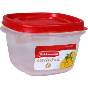 Rubbermaid 7J60 Easy Find Lid Square 2-Cup Food Storage (Pack of 8 Containers)