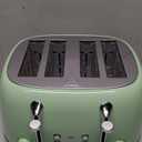 Mueller Retro Toaster 4 Slice with Extra Wide Slots Bagel, Defrost, and Cancel Function, 6 Browning Levels, Dual Independent Controls, Removable Crumb Tray and High Lift Levers, Sage Green