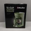 MUELLER HOME 12-Cup Drip Green Coffee Maker, Borosilicate Carafe, Auto-Off, Reusable Filter, Anti-Drip, Keep-Warm Function, Clear Water Level Window, Green Kitchen Accessories & Dcor