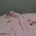 UNINUKOO Linen Suit for Men Summer Wedding 2 Piece Suit Set Peak Lapel Casual Blazer Pants Beach Wear for Men (Large, Light Pink)