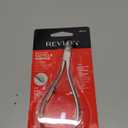 Revlon Half Jaw Cuticle Nipper, Manicure Tool for Nail Care, Hangnail Clipper, For More Precise Trims, Non-Slip Grip, Stainless Steel, 1 Count