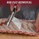 Rib Prep Pro Tool, Stainless Steel Rib Membrane Removal Tool, Rib Prep Tool Membrane Remover with Non-Slip Grip, BBQ Rib Skinner for Easy Membrane Removal for Professional & Home Use