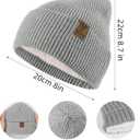 Winter Beanie Hat for Men Women, Warm Unisex Winter Knitted Hats, Stretchy Cuffs and Thick Warm Lining Beanies
