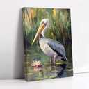 CCWORKERRY Pelican Picture Bathroom Wall Art Bathroom Coastal Pelican Canvas Prints Ocean Bird Painting Nautical Theme Lake House Decor Framed(Green,16" x 24")