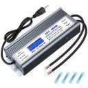 24V 500W LED Power Supply, IP67 Waterproof AC 90-140V to DC 24V 20.83A LED Driver, Low Voltage Transformer with 3-Prong Plug for Landscape Lighting, 24V Strip Lights, Computer