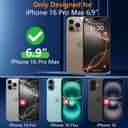 SPIDERCASE Magnetic for iPhone 16 Pro Max Case, with 2Pcs [Tempered Glass Screen Protector] [ Military Grade Drop Protection] Invisible Kickstand Slim Case for iPhone 16 Pro Max 6.9", Clear