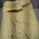 Cottolester Boho Quilt Set King Size Yellow Striped Bedspread Lightweight Soft Microfiber Bedding Set 110"x90" (3 Pieces)