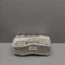 Storage Baskets for Organizing 3 Pack, Woven Baskets for Storage 15"x11"x5.1", Shelf Basket Closet Basket Empty Gift Baskets Woven Storage Bins, White & Mixed Brown
