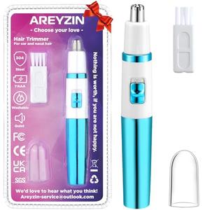 Areyzin Women's Nose Hair Trimmer, Powerful and Versatile, Waterproof and Easy to Clean, Compact and Portable