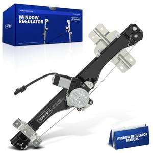 JC Whitney Front Left Power Window Regulator w/Motor Assembly | Compatible with Chevrolet Traverse 2013-2016, GMC Acadia 2013-2016, Buick Enclave 2013-2016