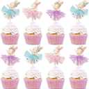 30 PCS Easter Cupcake topper Bunny Cupcake Toppers Easter Egg Cupcake Topper Rabbit Party Cake Topper Decorations (Brown) (Style 4)