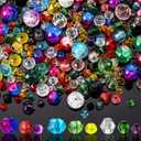 Sureio 1300 Pieces Crystal Glass Beads for Jewelry Making Faceted Bicone Assorted Loose Sparkly Beads for Bracelets Necklace Pendants Jewelry Making Supplies(Colorful)