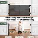 KISKIZ Reinforced 50" Wide Retractable Baby Gates, Prevent Crawling Under
