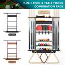 XCSOURCE Pool Cue Rack Wall Mount, Billiard & Ping Pong Storage Organizer