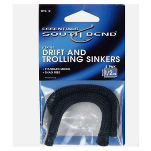 South Bend Flexible Drift and Trolling Sinkers, 1/2-Ounce, 3 Packs