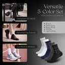 Mens Dress Socks, Business Crew, Premium Cotton Blend, Breathable, Odor Control, 5-Pack (One Size, C4)