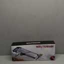 Mandoline Food Slicer, Adjustable Mandoline Slicer for Kitchen, Stainless Steel Mandolin Vegetable Chopper for Potato/Tomato/Onion, Vegetable Slicer Julienne Cutter with Cut-Resistant Gloves (Silver)