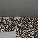 Milumia Women's Two Piece Skirt Set Cheetah Print Strapless Crop Tube Top Maxi Skirts Rave Ouftits M