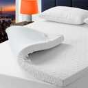 bedluxury 3 Inch Twin Size Mattress Topper Gel Memory Foam, High Density Soft Foam Mattress Pad Cover for Pressure Relief, Bed Topper with Removable Breathable Cover (Twin39 x 75 inch)
