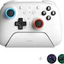 8Bitdo Ultimate 2 Bluetooth Controller with TMR Joysticks, Switchable Hall Effect/Tactile Triggers, Vibration, Motion Control, RGB Fire Ring and Back Buttons for Switch/Switch 2 & Windows PC - White
