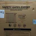 30 Inch Tall Cat & Dog Gate, Auto Close, Pressure Mounted, White, Alloy Steel, 29.92"-35.43" Wide, Baby & Pet Safety Gate