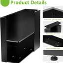 VGMiu Metal Planter Box 38.2''L x 13''W x 30''H Rectangle Planters for Outdoor Plants Large Black Rectangular Planter with Felt Bag & Drainage Holes for Indoor or Outdoor Flower Garden Porch Patio