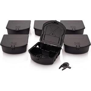B&G Standard Rodent Station, 6 Pack with Universal Key, Tamper-Resistant