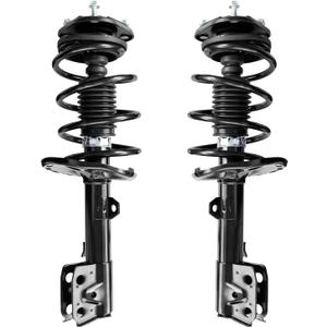 Front Complete Struts Shocks Absorber with Coil Spring Assembly Replacement for 2014-2019 Corolla 1.8L 2 PCS 172989+172990 (Black)