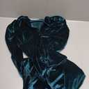 xxxiticat Women's Puff Sleeve Velvet Dress Long Lantern Sleeve V Neck Button Ruffle Pleated Single Breasted Maxi Party Dress Size M