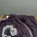 Drucon Purple Comforter Set Queen Size 7 Piece Bed in a Bag, Boho Striped Bedding Set, Soft Microfiber Comforter and Sheet Set for All Season (Queen, 90"x90")