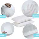 Disposable Pillow Case Covers 50Pcs, White Pillow Cases Bulk for Home, Travel, Medical Hospital, Guest Stays, Clinics, Protable 32 x 21 Inch