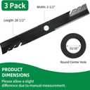 103-6398 Mower Blades Compatible with Ex Mark 60" Deck Lawn Mower, Gator Mulching Blades 116-5174 Fit for Ex Mark Radius, Turf Tracer, Lazer Z Series, Replace 103-6393 96-749 (3 Pack)
