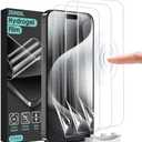JDHDL Screen Protector [3 Pack Soft Hydrogel Film for iPhone 15 Pro/15, Upgraded Non-breakable Flexible TPU]