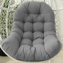 Egg Chair Cushion Replacement Outdoor Hanging Chair Cushion for Patio Furiture Hammock Swing Cushion 47x35x6 Inches (Light Gray)