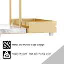 Napkin Holder for Table, Metal Marble Napkin Holder with Salt and Pepper Shakers Caddy, Standing Paper Napkin Storage for Dining Table Kitchen Decor, Marble & Metal Base, Gold