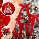 Riceshoot 30 Pcs Red Bow Valentines Decoration, 11 x 6.3 Inch Large Velvet Bows for Valentines Tree Gift Ribbon Garland Ornaments for Wreath Crafts Wedding Christmas Party