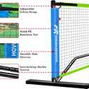 Portable Pickleball Net, Regulation Size 22FT and 11FT Half Court 2-in-1 Pickle Ball Net with 2 Pickleballs and Carry Bag for Driveway, Backyard, Street, Weather Resistance Steady Steel Frame