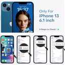 HATOSHI 3 in 1 for iPhone 13 Case, with 2 Pack HD Screen Protector, [Upgraded Full Camera Protection] Liquid Silicone Silky-Soft Touch Slim Shockproof [Anti-Scratch] [Multi-Color] 6.1", Midnight Blue